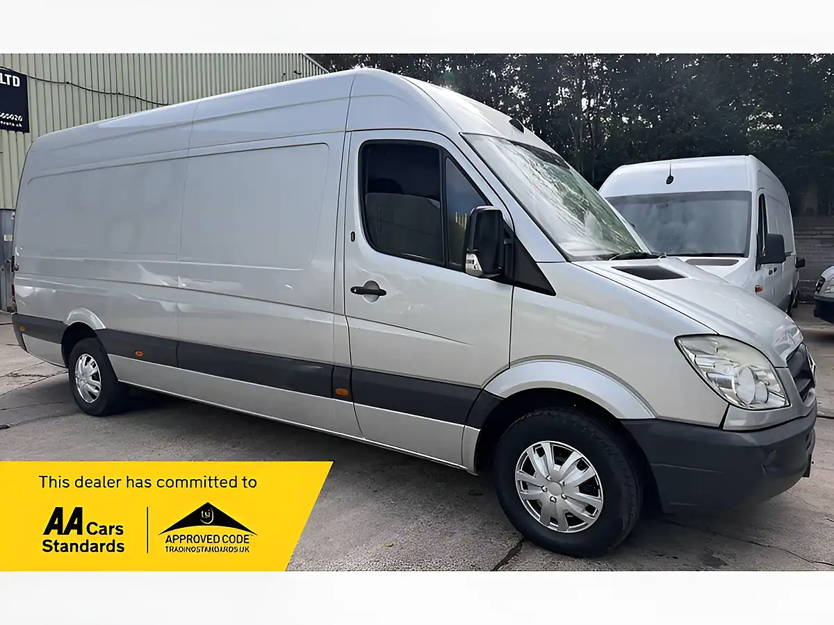 Used 2012 Mercedes-Benz Sprinter Panel Van L3 H3 Silver - Front View