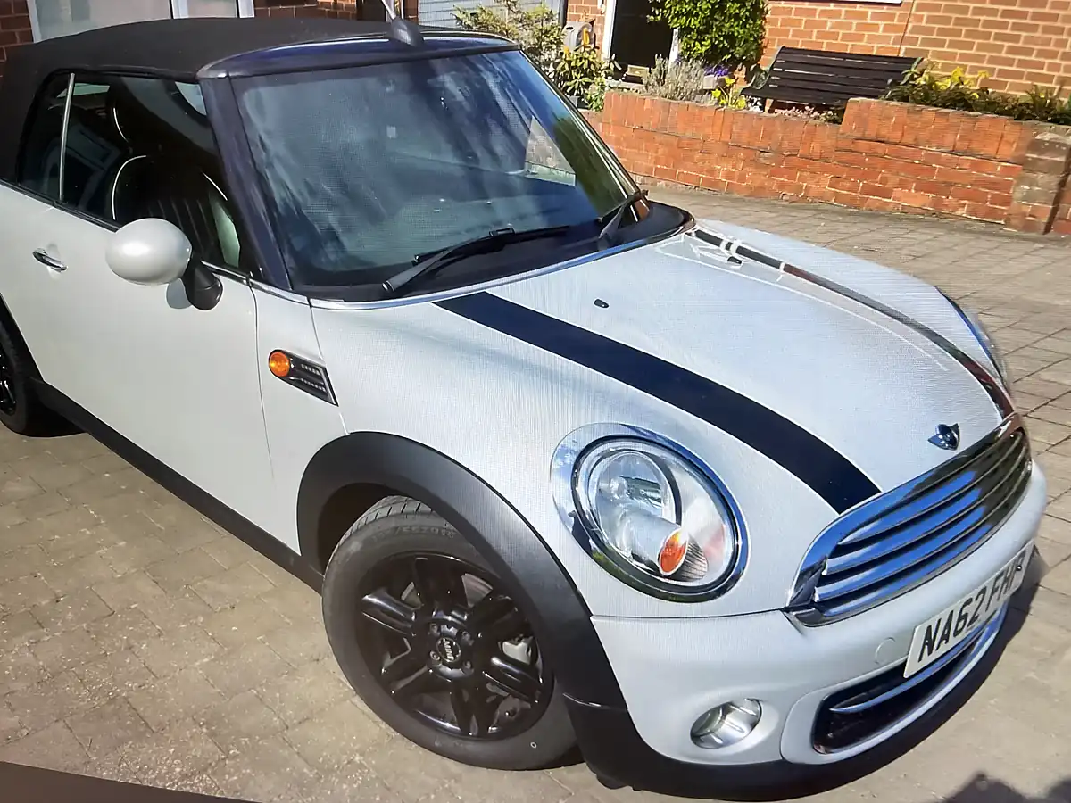 Used 2012 MINI Convertible Cooper (chili Pack) White Silver Metallic - Front View