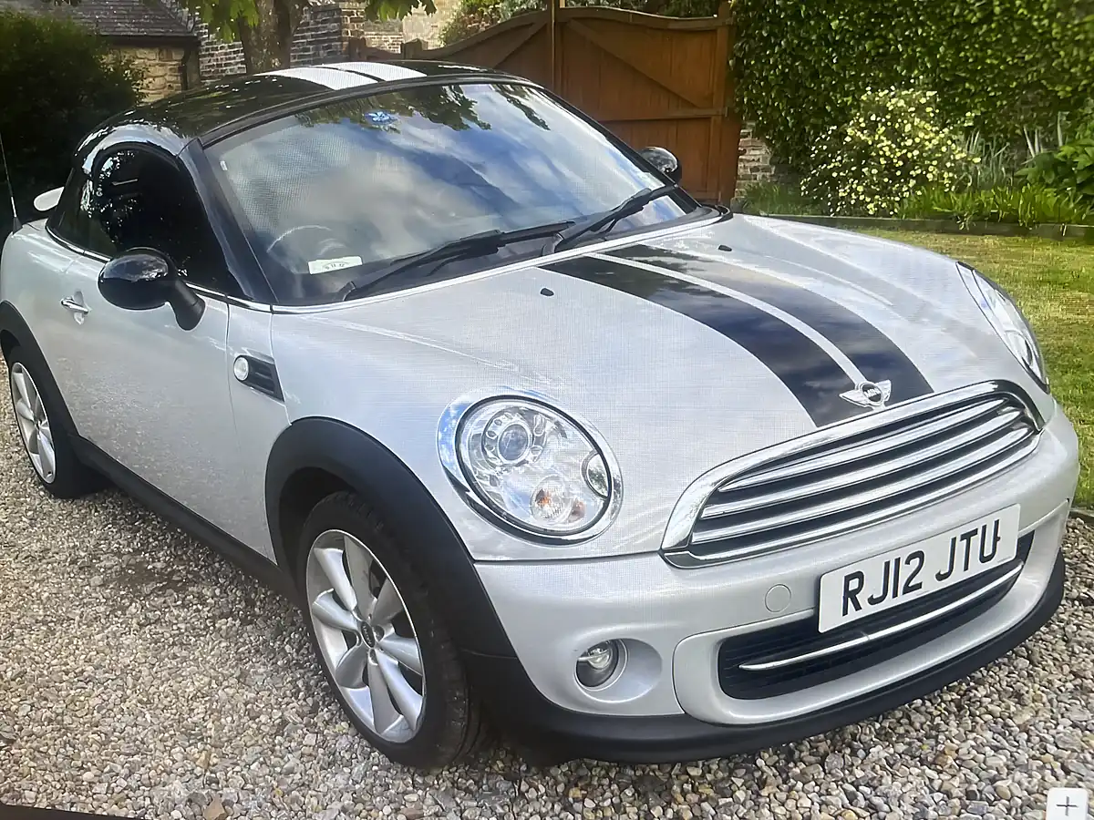 Used 2012 MINI Coupe Cooper White Silver Metallic - Front View
