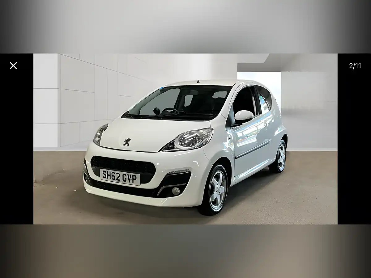 Used 2012 Peugeot 107 Allure White - Front View
