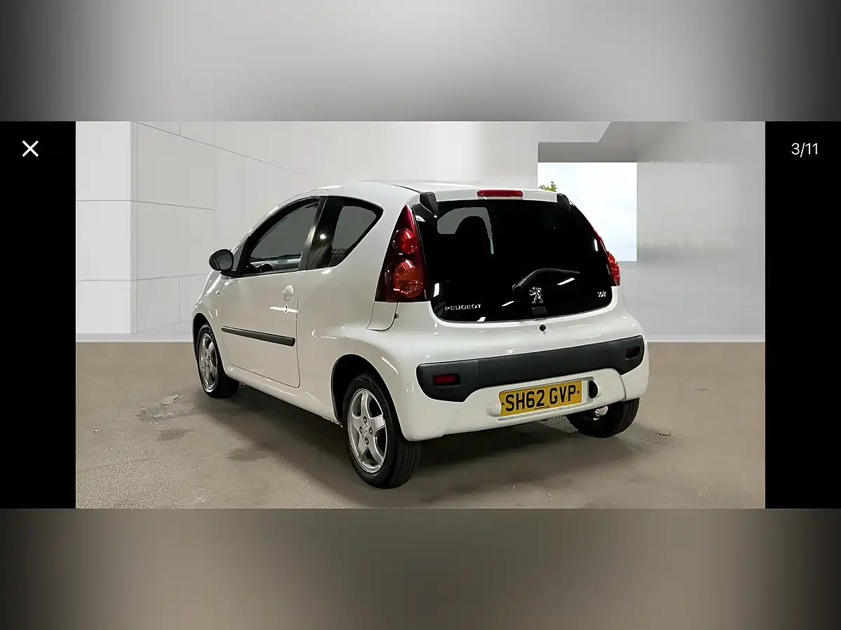 Used 2012 Peugeot 107 Allure White - Interior and Exterior details 3