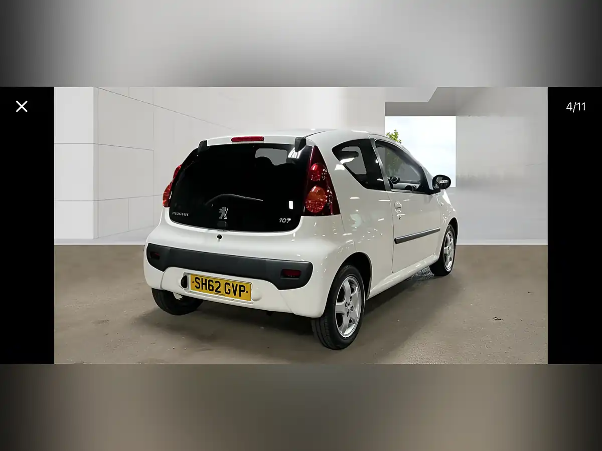 Used 2012 Peugeot 107 Allure White - Interior and Exterior details 6