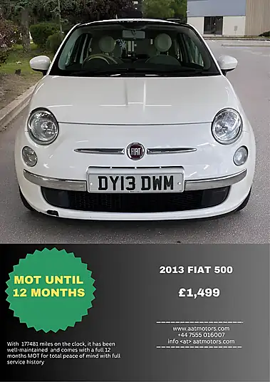 2013 Fiat 500 Lounge 1.2
