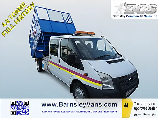 2013 Ford Transit 460 L Double Cab Caged Tipper
