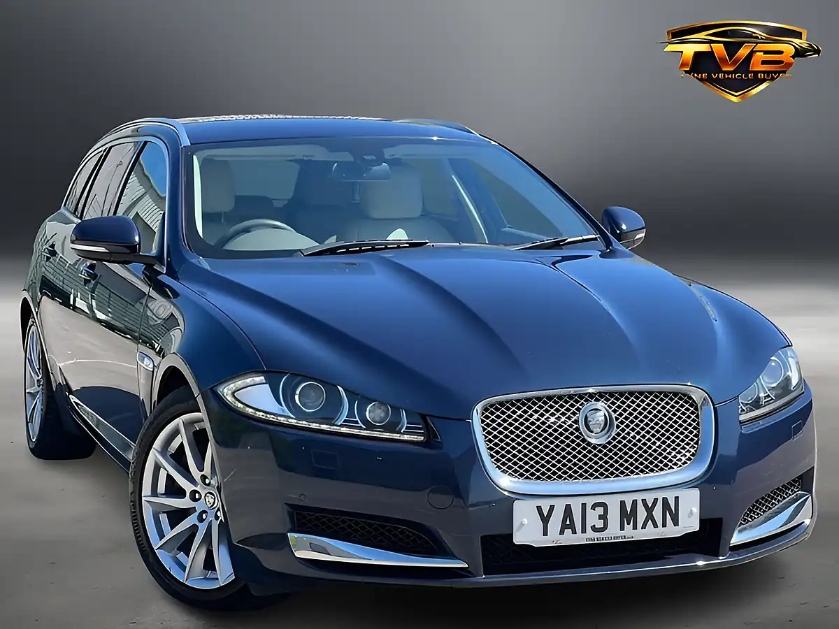 Used 2013 Jaguar Xf Premium Luxury Sportbrake Blue - Front View