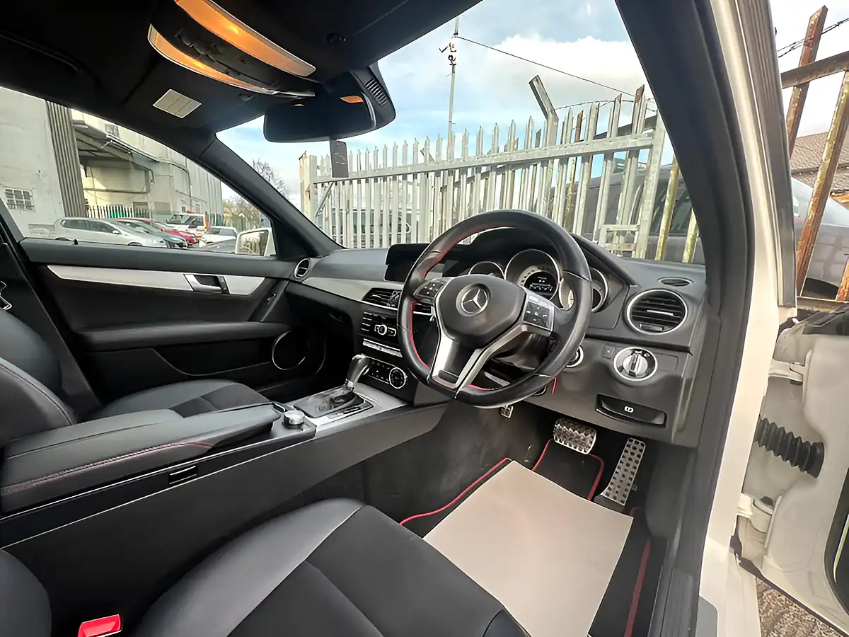 Used 2013 Mercedes-Benz C Class AMG Sport Plus White - Interior and Exterior details 14