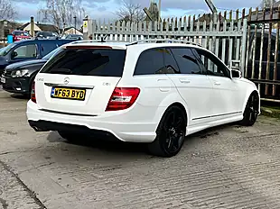 Used 2013 Mercedes-Benz C Class AMG Sport Plus White - Interior and Exterior details 9