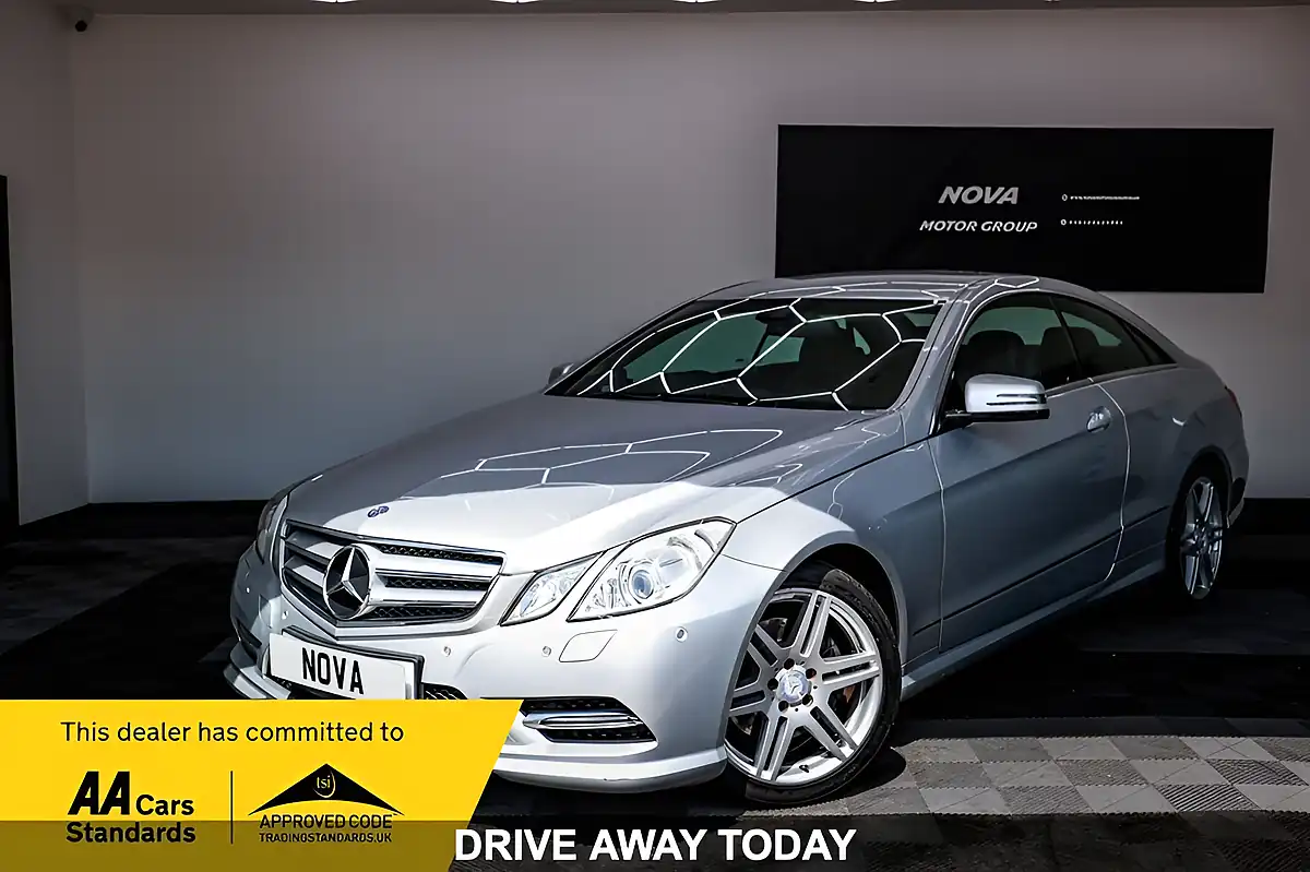 Used 2013 Mercedes-Benz E-Class Sport Coupe Silver - Front View