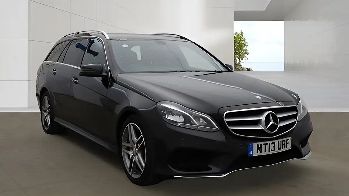 Used 2013 Mercedes E220 AMG Sport Obsidian Black - Front View