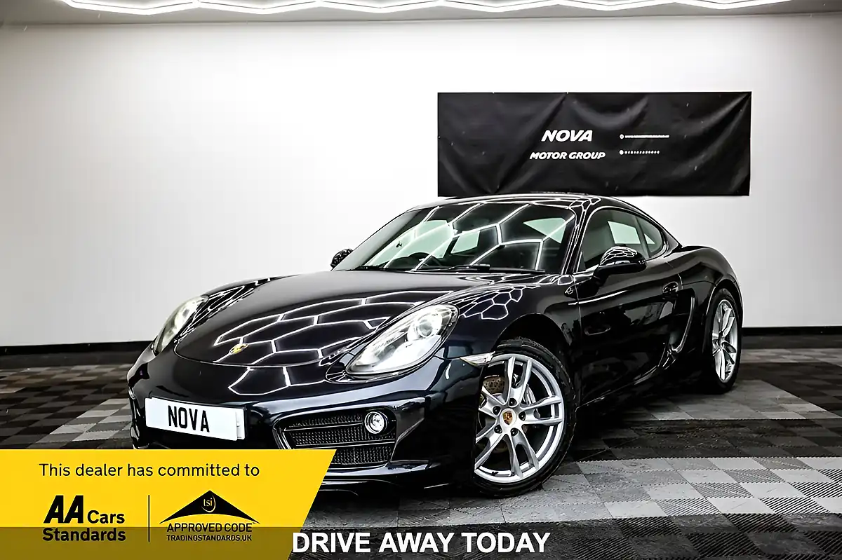 Used 2013 Porsche Cayman 981 Coupe Black - Front View