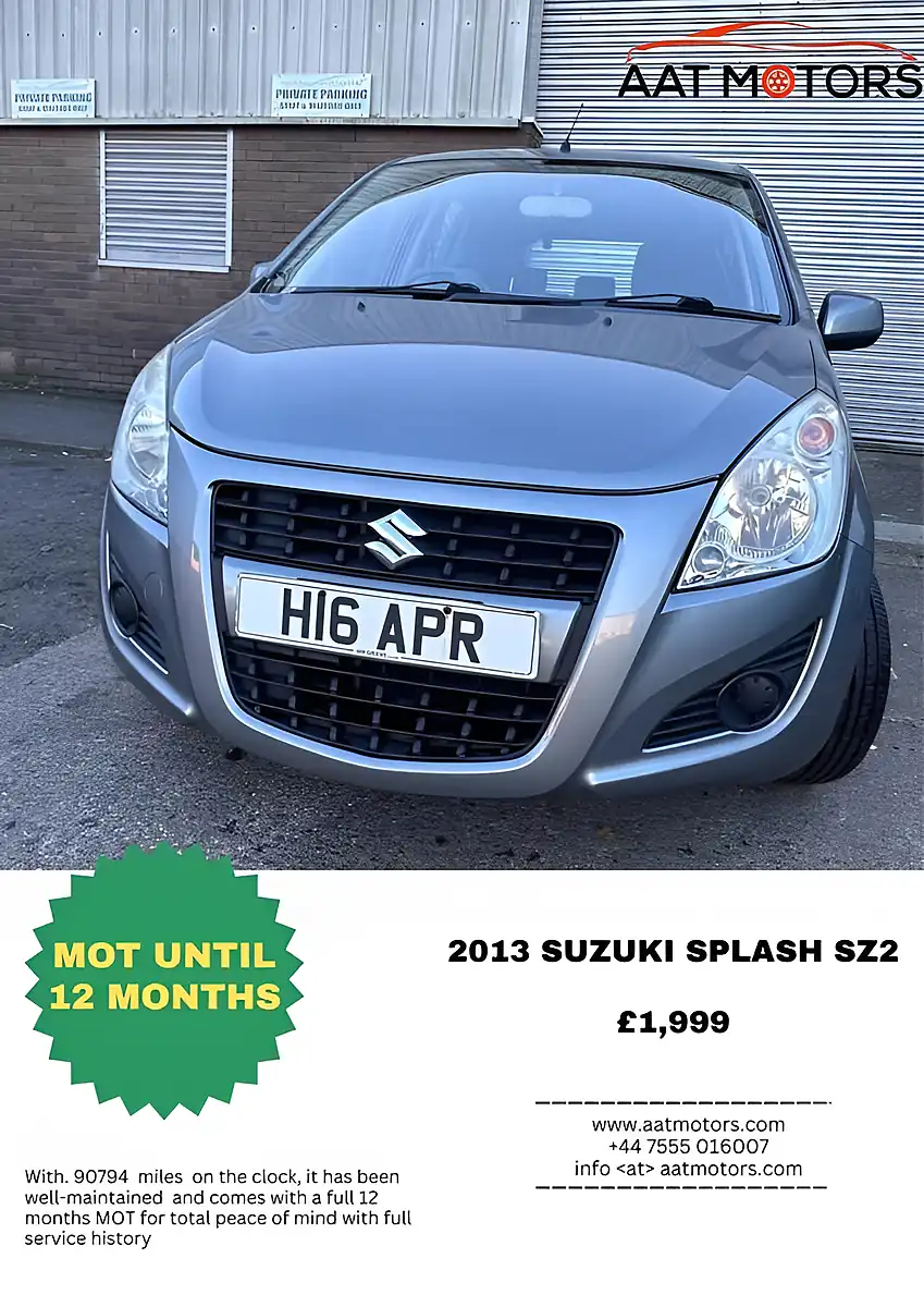 Used 2013 Suzuki Splash SZ2 Grey - Front View