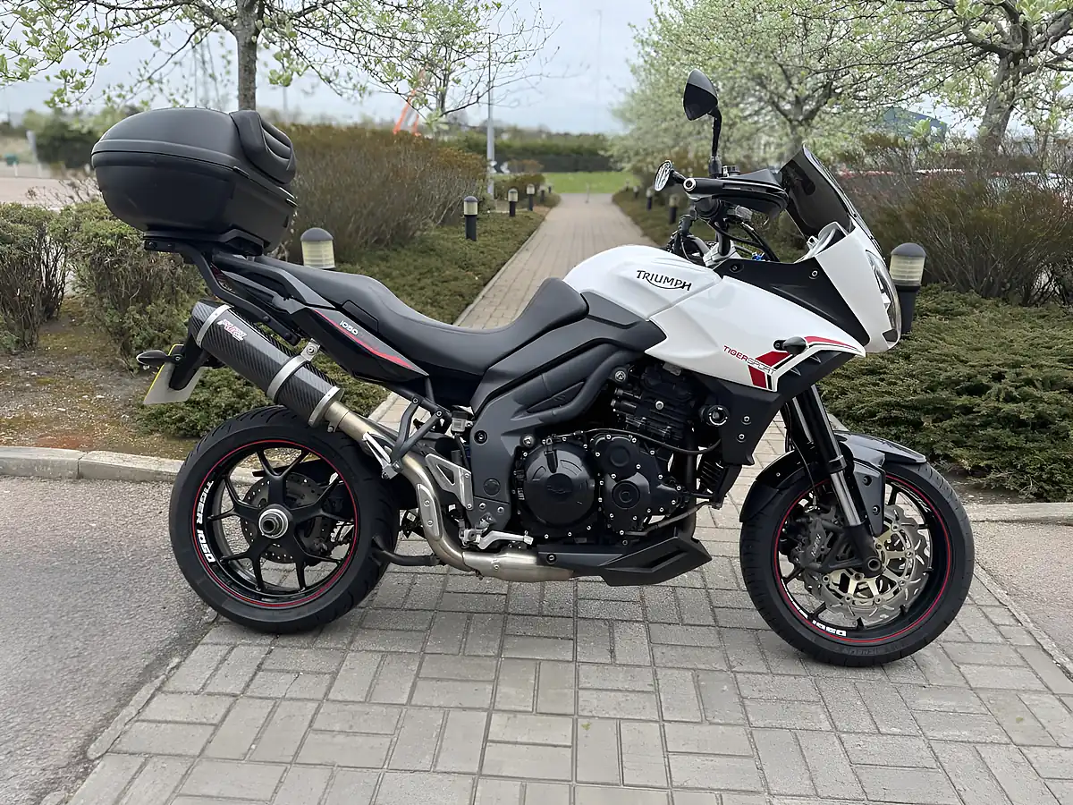 Used 2013 Triumph Tiger Sport 1050 White - Front View
