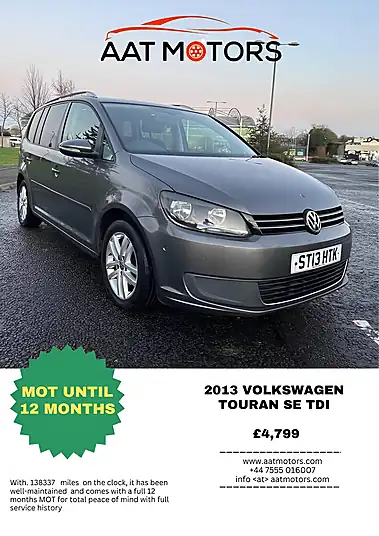 2013 Volkswagen Touran SE 1.6 TDI