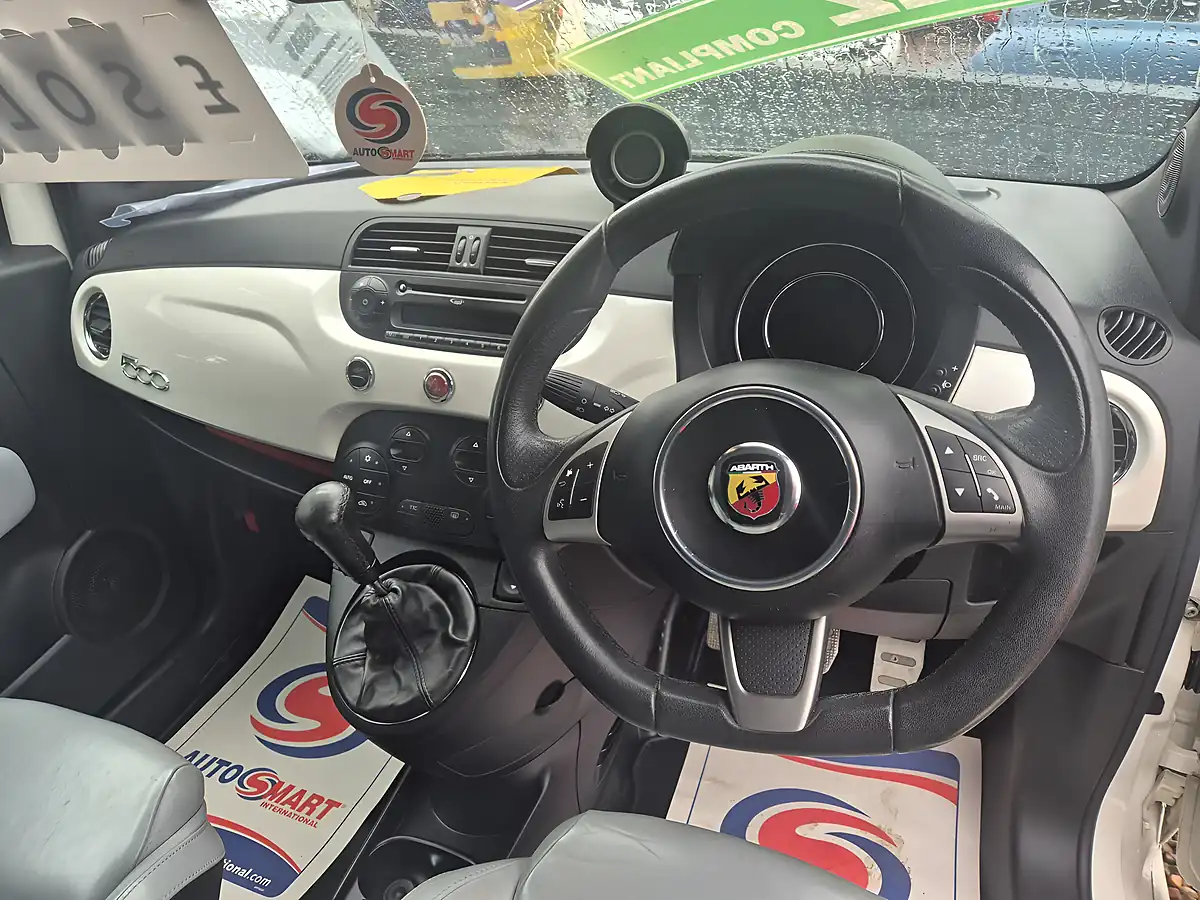 Used 2014 Abarth 595 Turismo White - Interior and Exterior details 11
