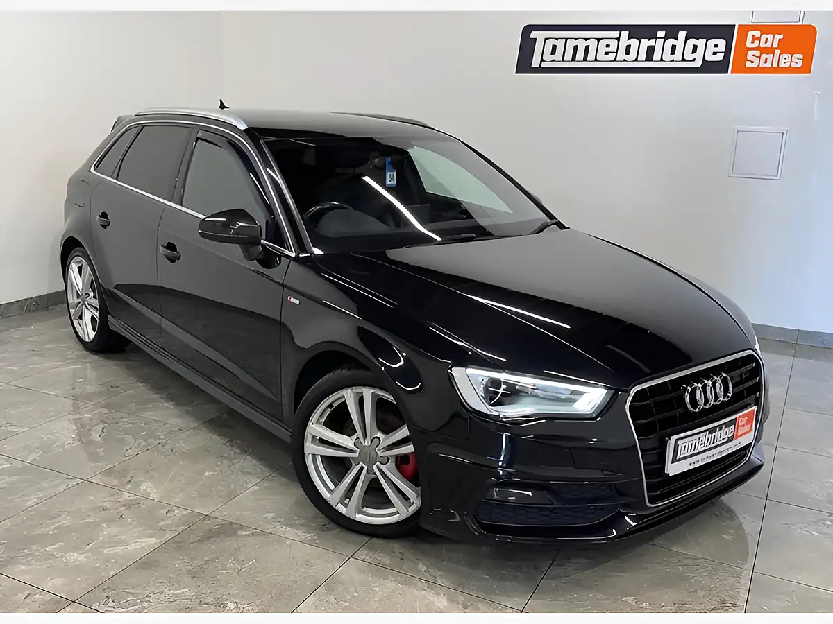 Used 2014 Audi A3 S Line Sportback Black - Front View