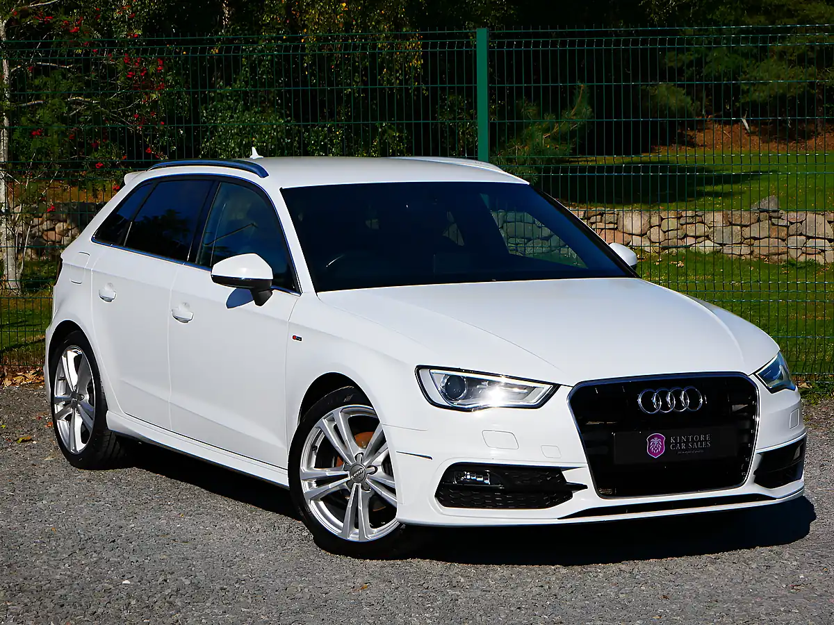 Used 2014 Audi A3 S Line Sportback White - Front View