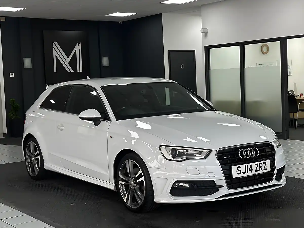 Used 2014 Audi A3 S Line White - Front View