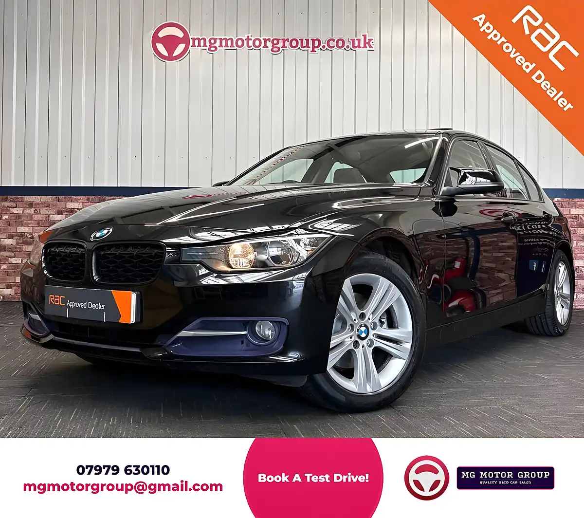 Used 2014 BMW 3 Series Sport Black - Front View