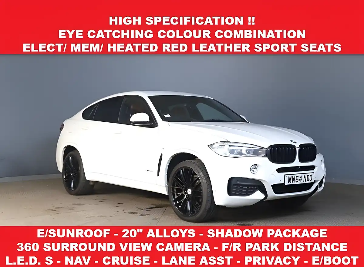 Used 2014 BMW X6 M Sport White - Front View
