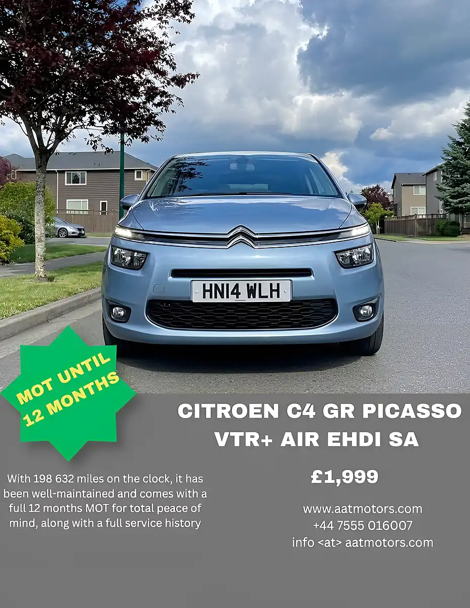 Used 2014 Citroen C4 Grand Picasso Vtr+ Air Blue - Front View