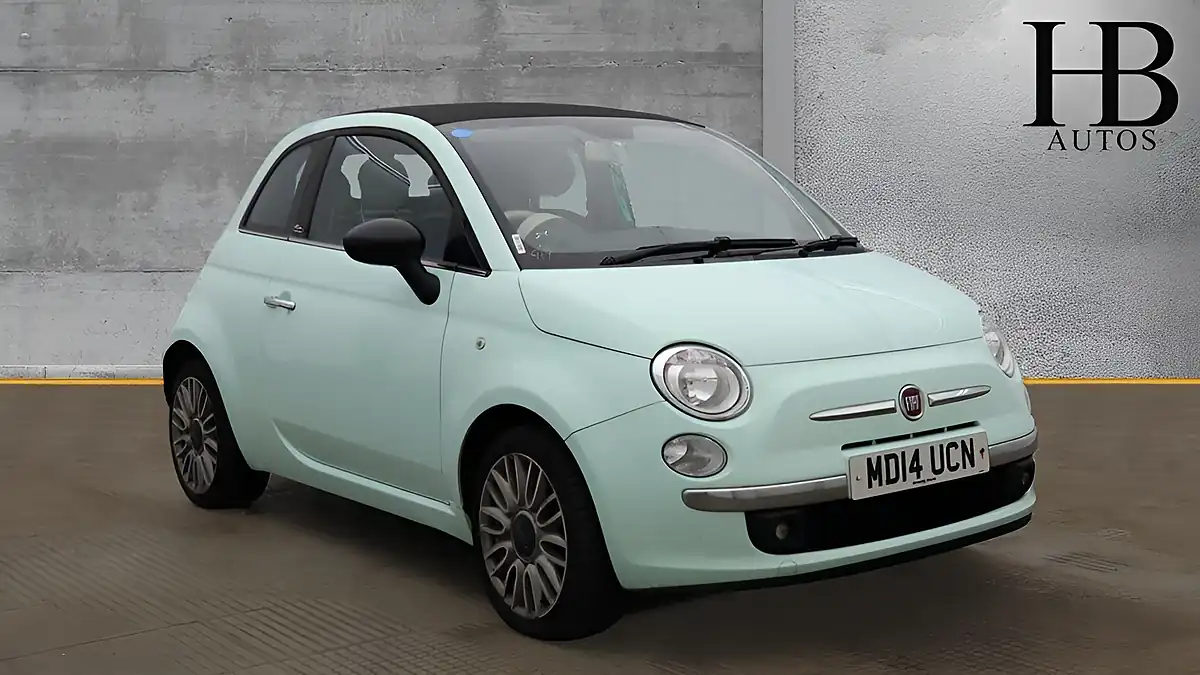 Used 2014 Fiat 500C Cult Green - Front View