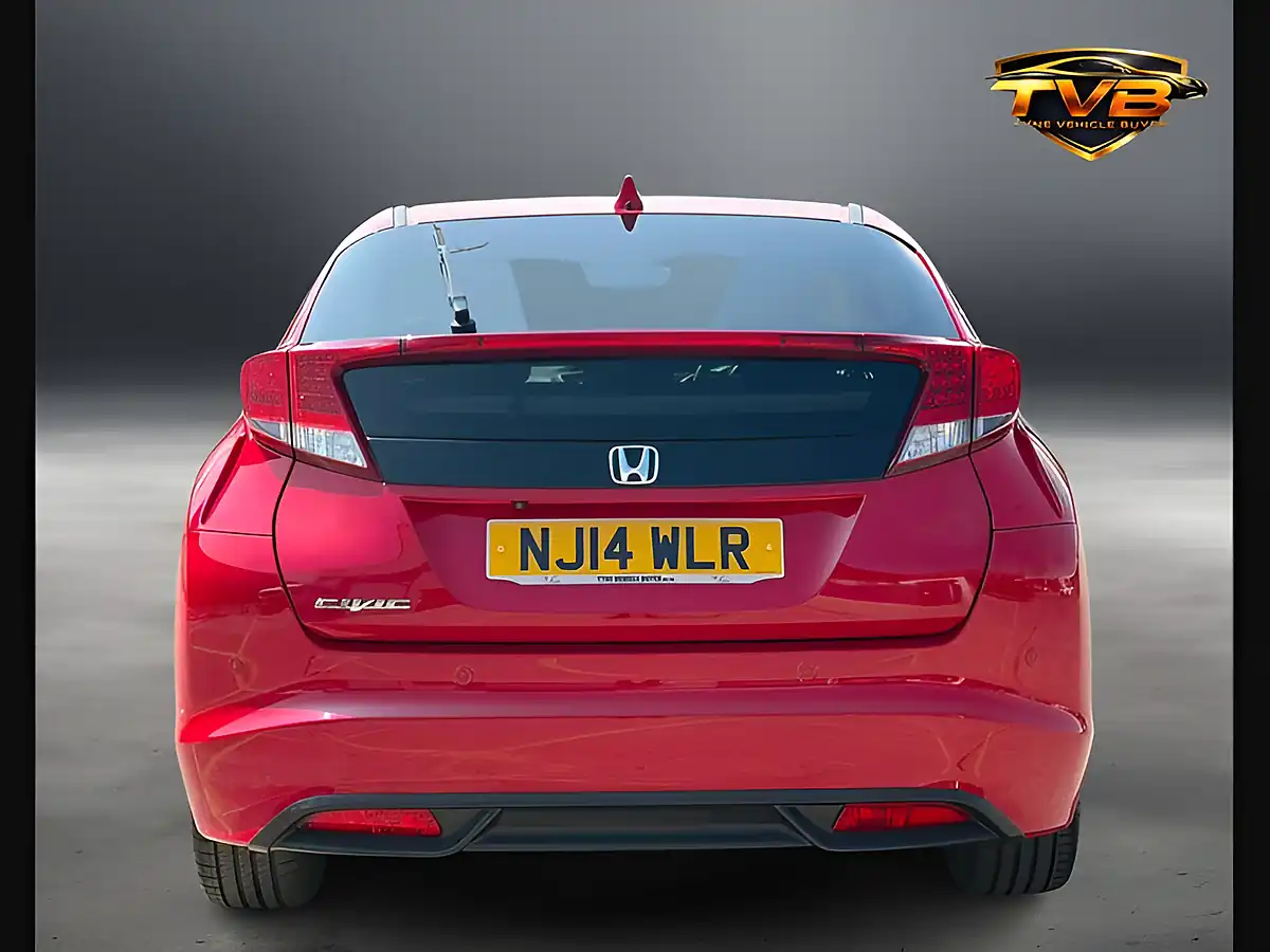 Used 2014 Honda Civic Se+ Red - Interior and Exterior details 4