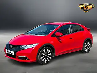 Used 2014 Honda Civic Se+ Red - Interior and Exterior details 9