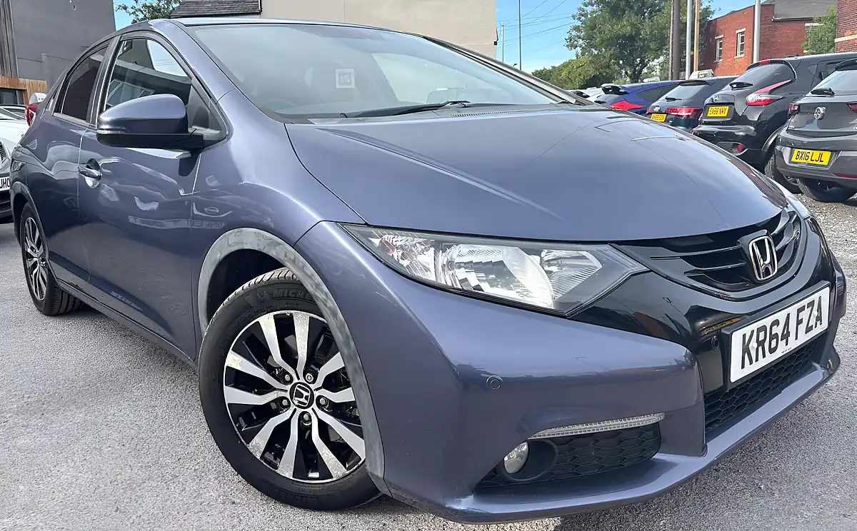 Used 2014 Honda Civic Sr Blue - Interior and Exterior details 2