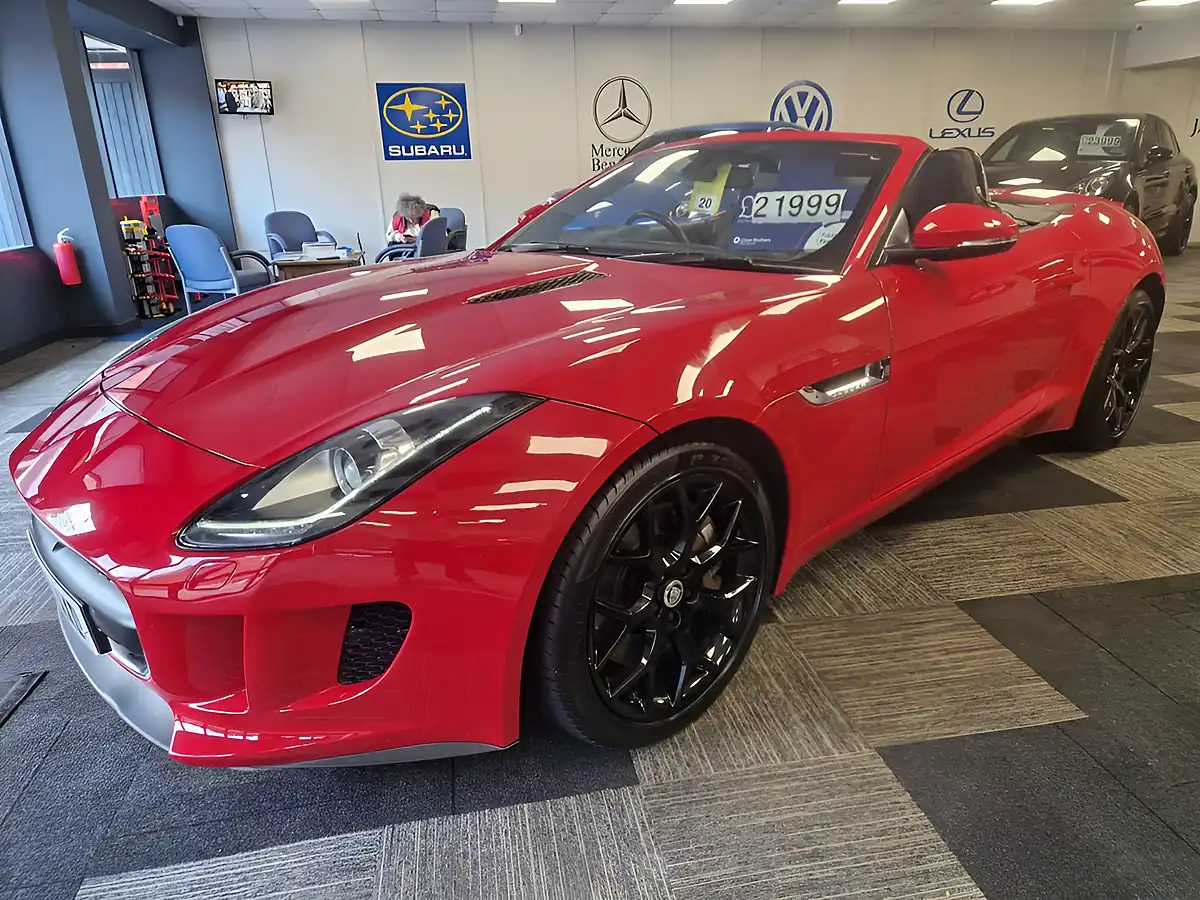 Used 2014 Jaguar F-Type Convertible Salsa Red Gloss - Front View