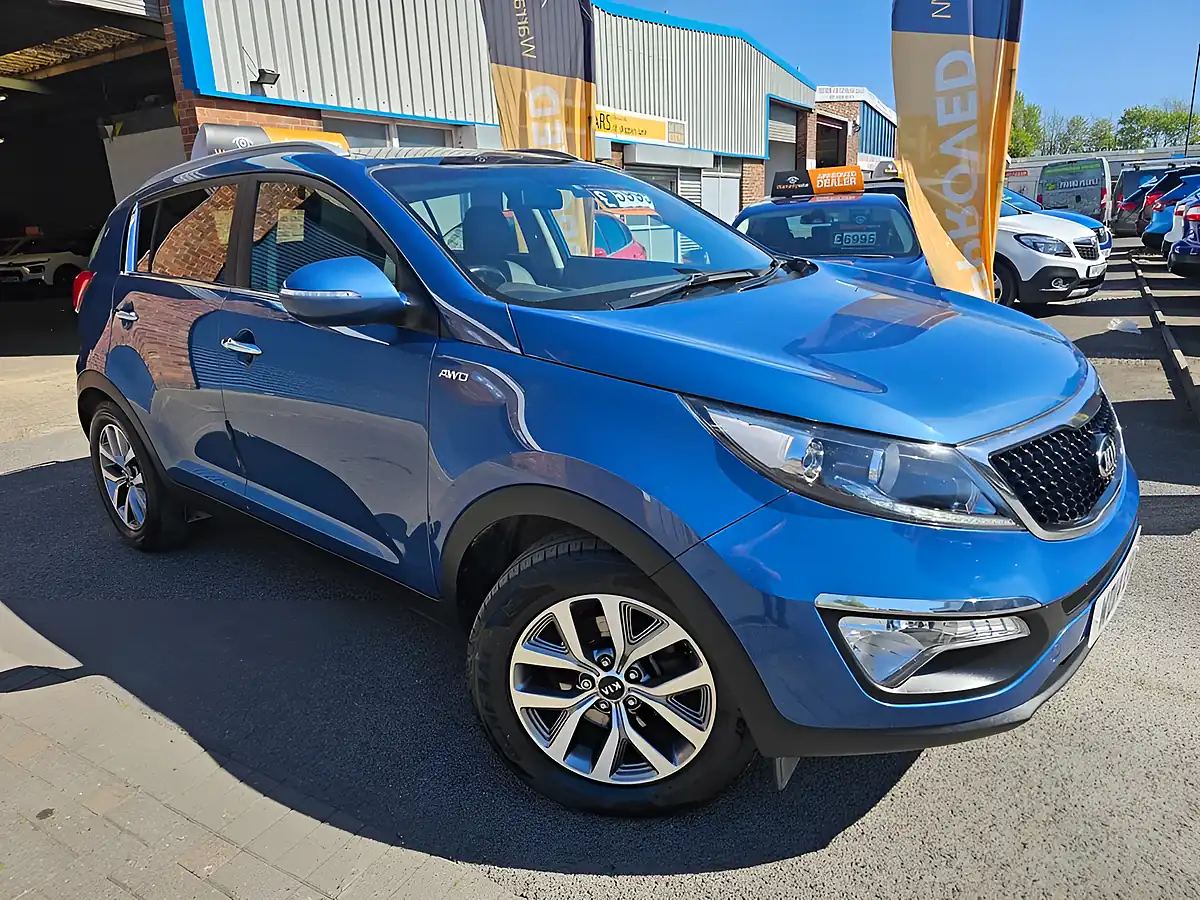 Used 2014 Kia Sportage KX-2 Blue - Front View