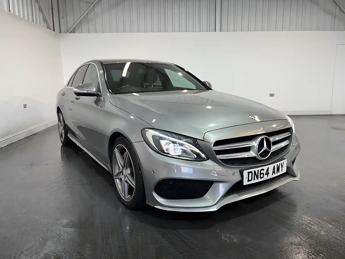 Used 2014 Mercedes-Benz C-Class AMG Line Silver - Front View