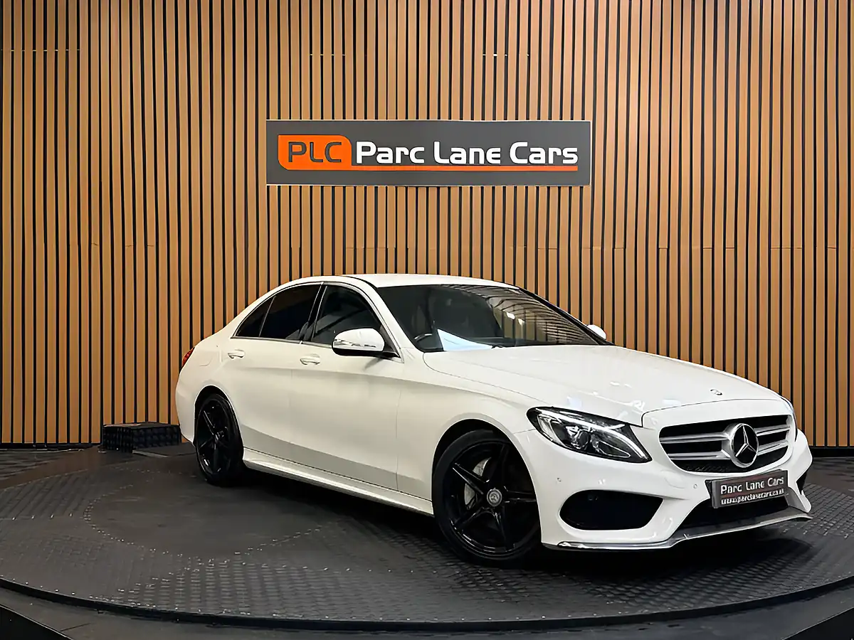 Used 2014 Mercedes-Benz C Class AMG Line White - Front View