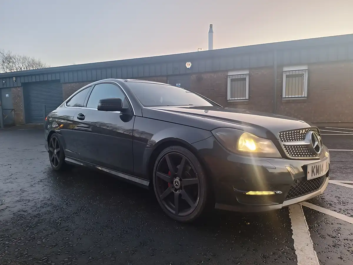 Used 2014 Mercedes-Benz C-Class AMG Sport Edition Coupe Black - Front View