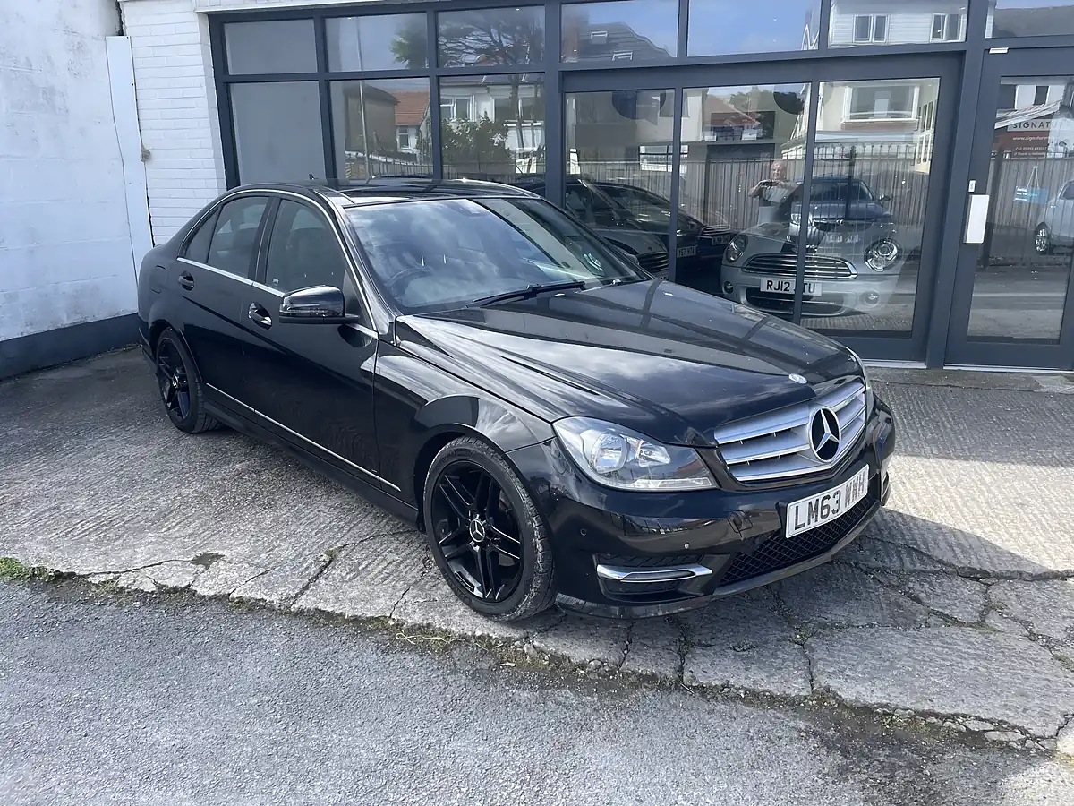 Used 2014 Mercedes-Benz C220 AMG Sport Ed Premium Obsidian Black Metallic - Front View