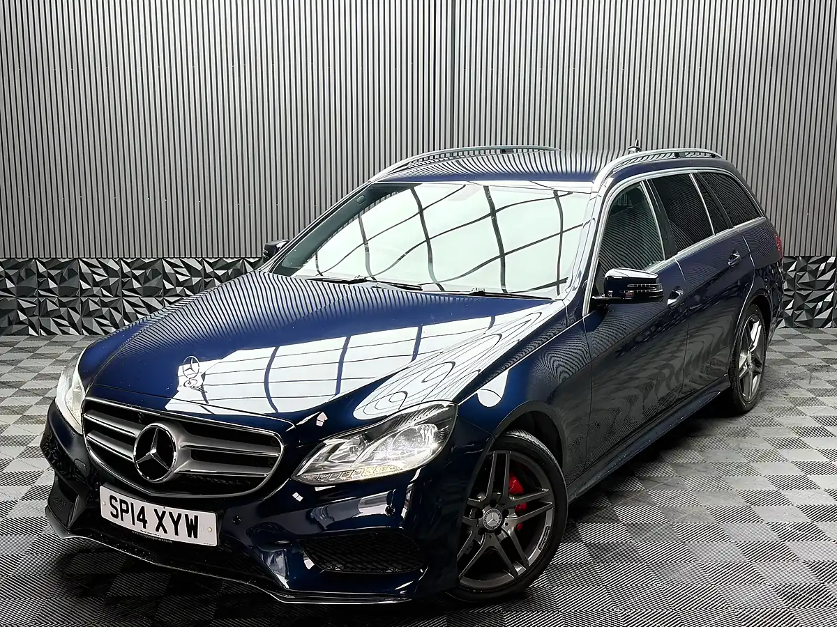 Used 2014 Mercedes-Benz E Class AMG Sport Blue - Interior and Exterior details 3