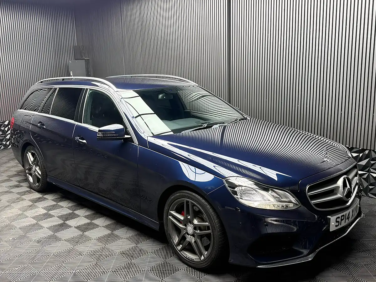 Used 2014 Mercedes-Benz E Class AMG Sport Blue - Interior and Exterior details 5