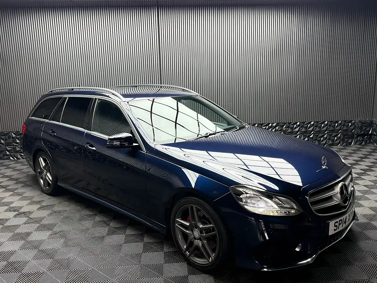 Used 2014 Mercedes-Benz E Class AMG Sport Blue - Interior and Exterior details 8