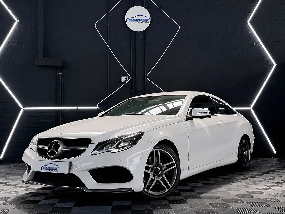 Used 2014 Mercedes-Benz E-Class AMG Sport Glacier White - Front View