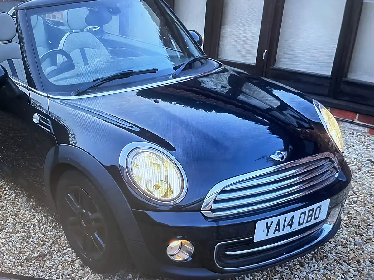 Used 2014 MINI Convertible Cooper (chili Pack) Midnight Black Metallic - Front View