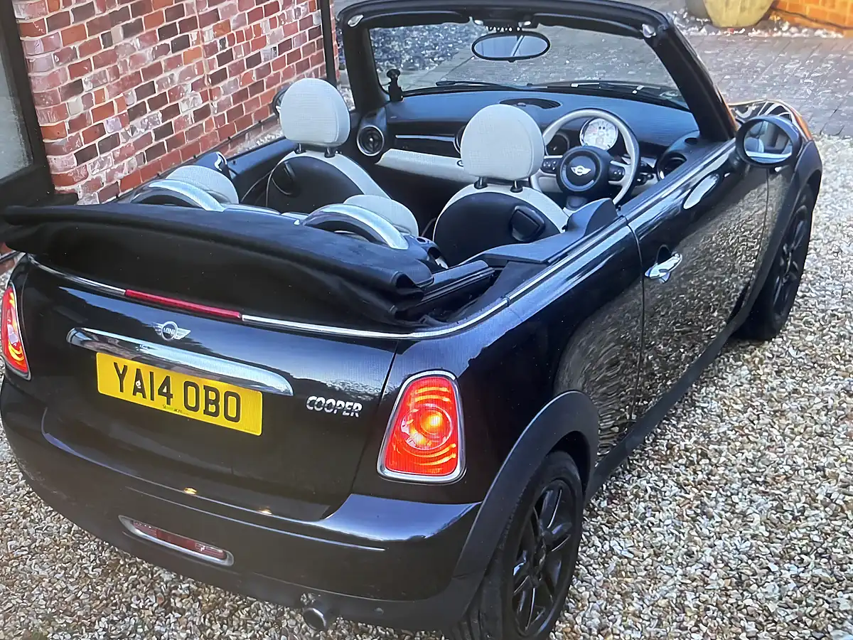 Used 2014 MINI Convertible Cooper (chili Pack) Midnight Black Metallic - Interior and Exterior details 3