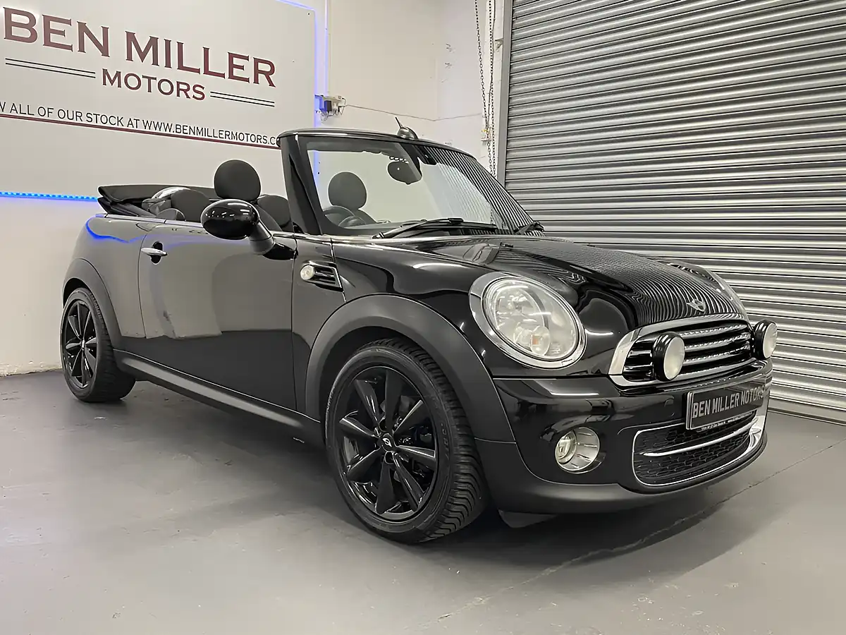 Used 2014 MINI Convertible Cooper Midnight Black Metallic - Front View