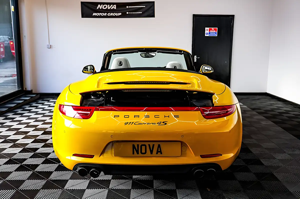 Used 2014 Porsche 911 Carrera 4S Convertible Yellow - Interior and Exterior details 11
