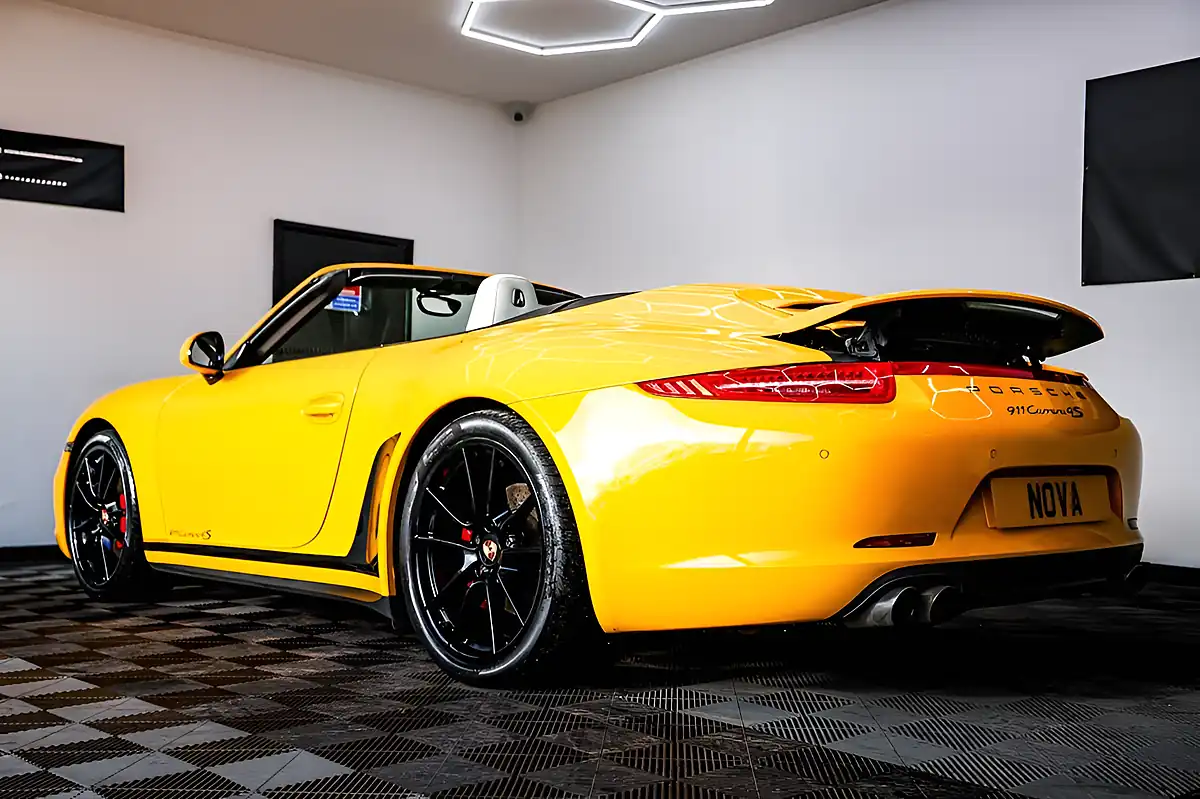 Used 2014 Porsche 911 Carrera 4S Convertible Yellow - Interior and Exterior details 12