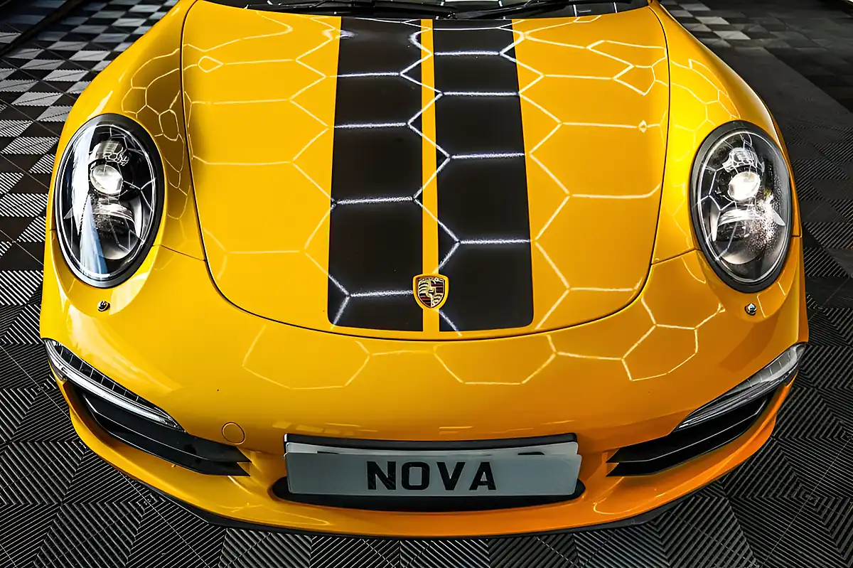 Used 2014 Porsche 911 Carrera 4S Convertible Yellow - Interior and Exterior details 13