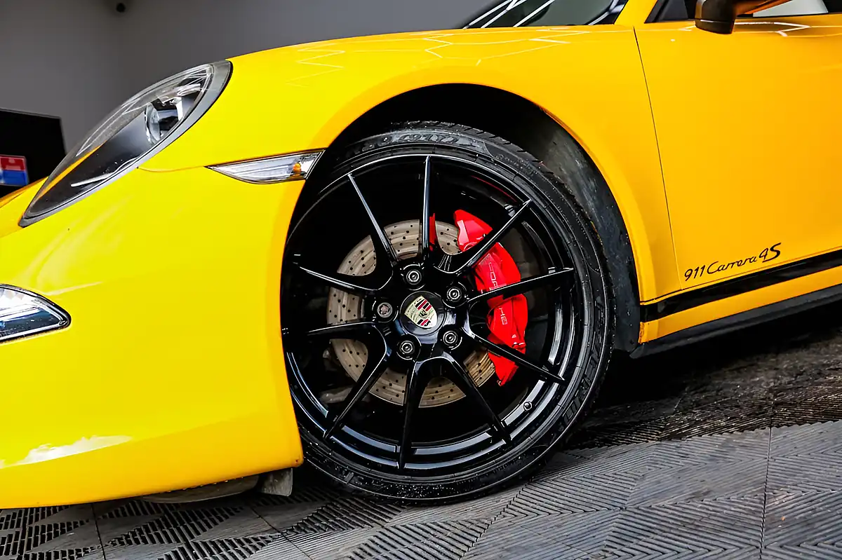 Used 2014 Porsche 911 Carrera 4S Convertible Yellow - Interior and Exterior details 17