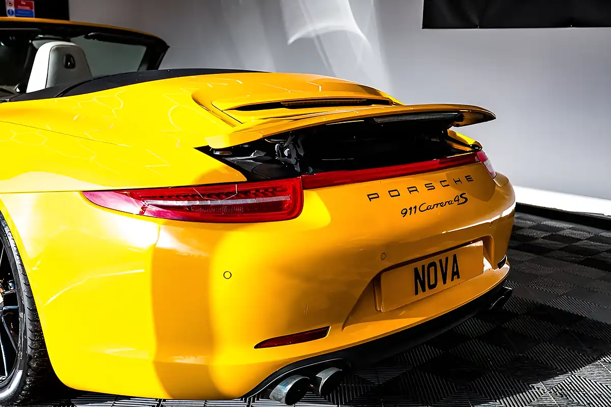 Used 2014 Porsche 911 Carrera 4S Convertible Yellow - Interior and Exterior details 18