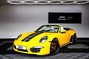 Used 2014 Porsche 911 Carrera 4S Convertible Yellow - Interior and Exterior details 2
