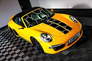 Used 2014 Porsche 911 Carrera 4S Convertible Yellow - Interior and Exterior details 4