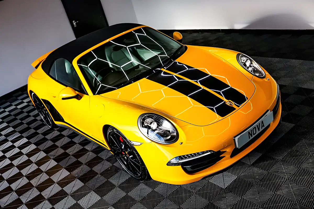 Used 2014 Porsche 911 Carrera 4S Convertible Yellow - Interior and Exterior details 4