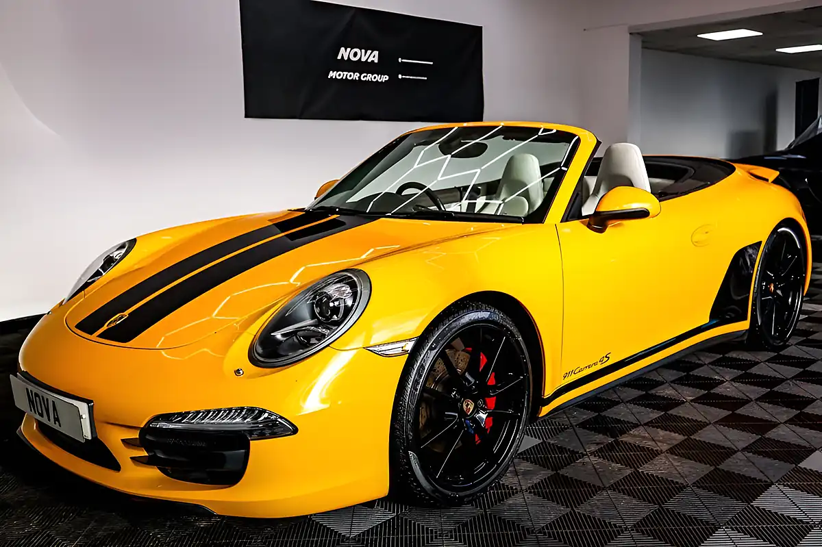 Used 2014 Porsche 911 Carrera 4S Convertible Yellow - Interior and Exterior details 7